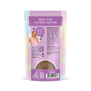 7550-810028247437 Pamper Like Paris Beef & Salmon 2.47oz Pouch