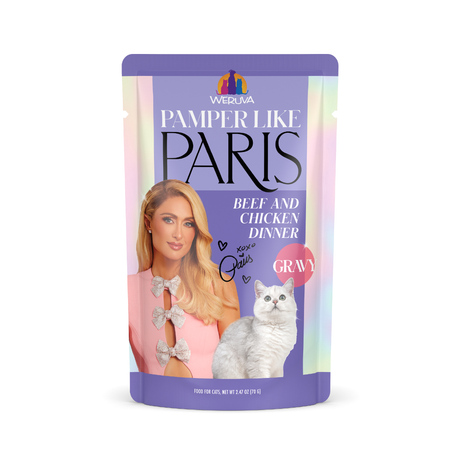 7567-810028247444 Pamper Like Paris Beef & Chicken 2.47oz Pouch