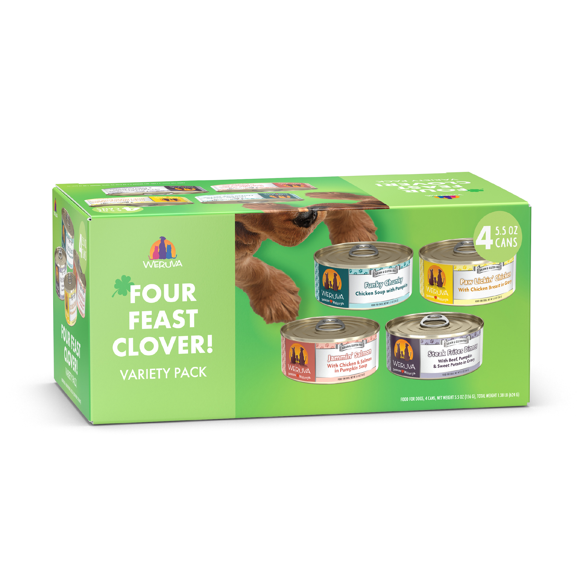 ドッグフード Masaya Tsunakawa Weruva Classic Dog Four Feast Clover Variety Pack Canned Wet Food
