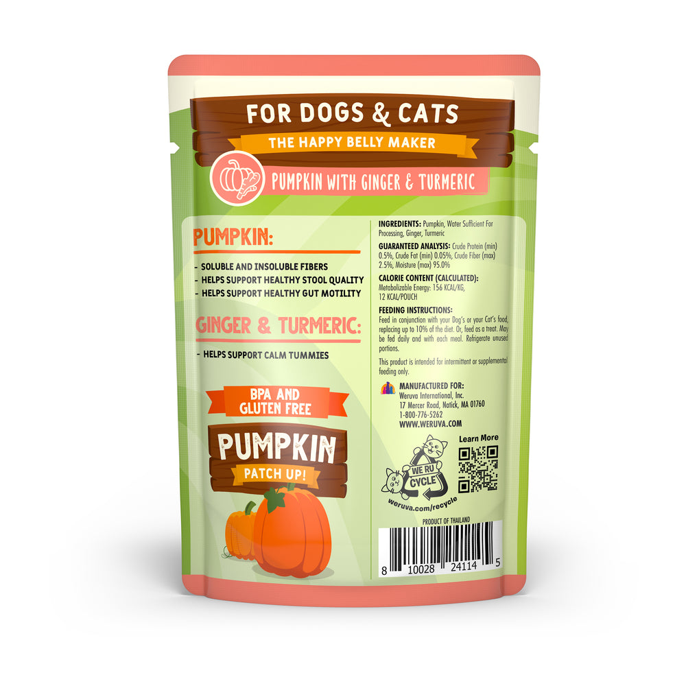Weruva Pumpkin with Ginger & Turmeric is a dog food that supports digestion with natural ingredients like pumpkin, ginger, and turmeric.