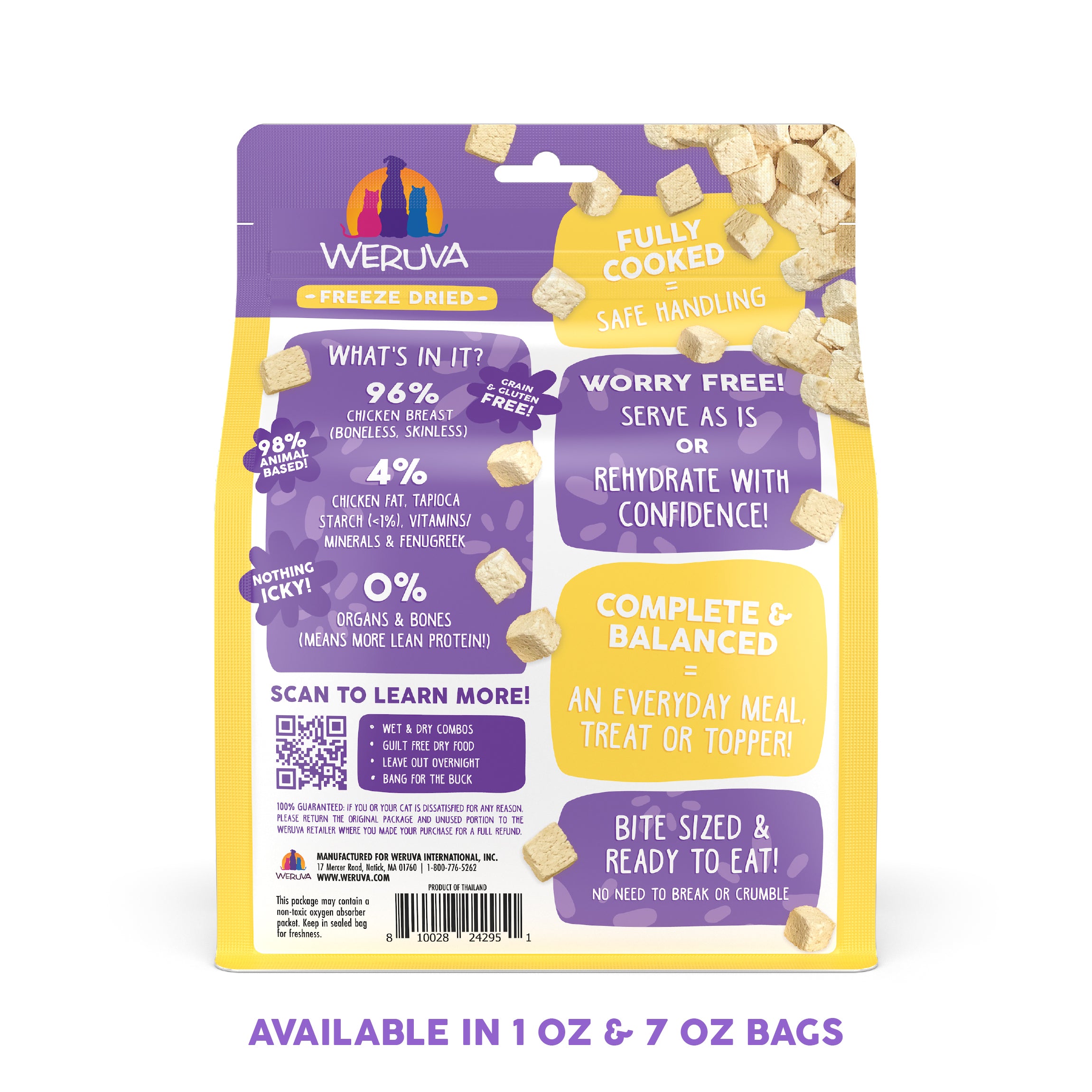 Weruva Cat Freeze Dried Paw Lickin' Chicken Dry Cat Food