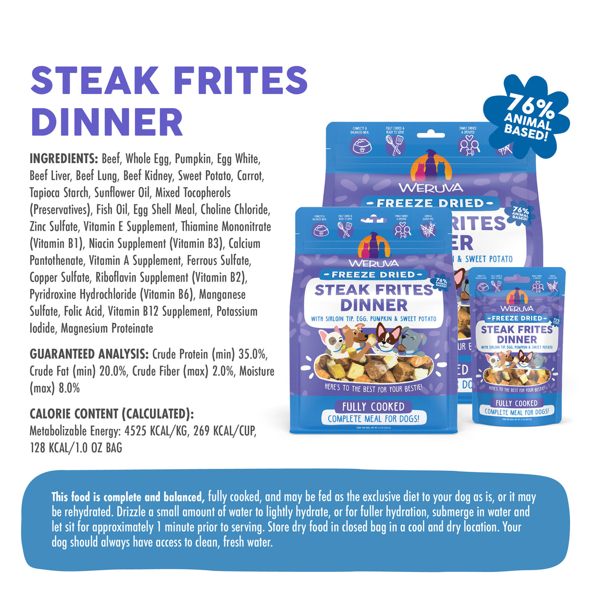 Steak Frites Dinner Freeze Dried