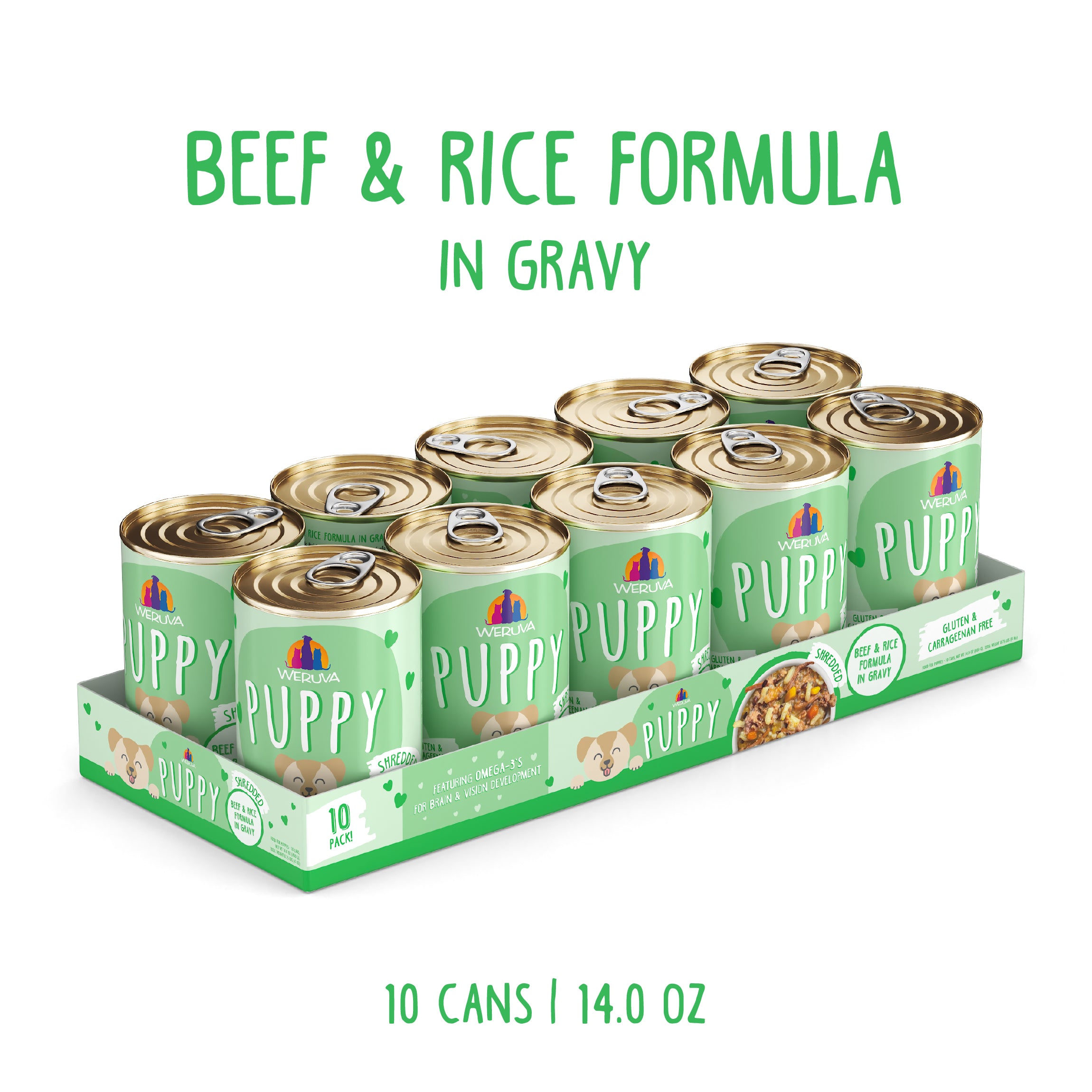 ドッグフード We're Weruva Puppy Beef & Rice Formula in Gravy Wet Canned Dog Food