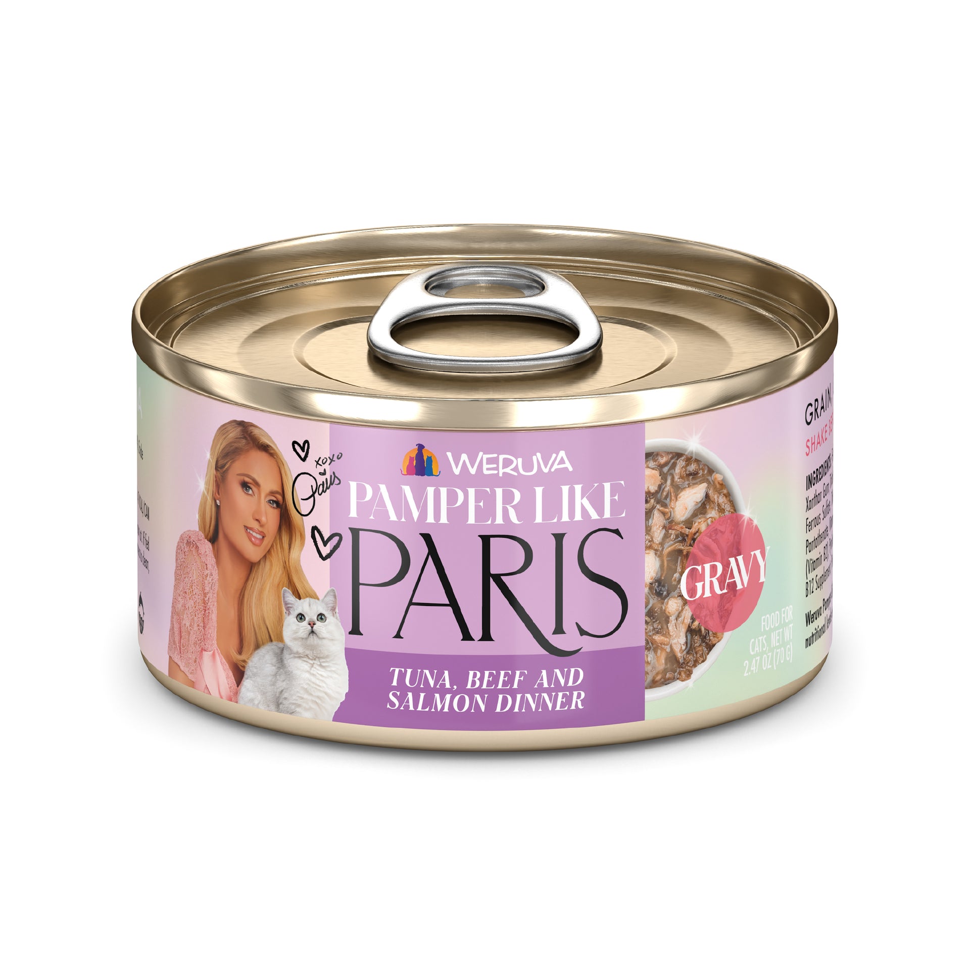 Weruva Pamper Like Paris Tuna, Beef & Salmon in Gravy Wet Cat Food
