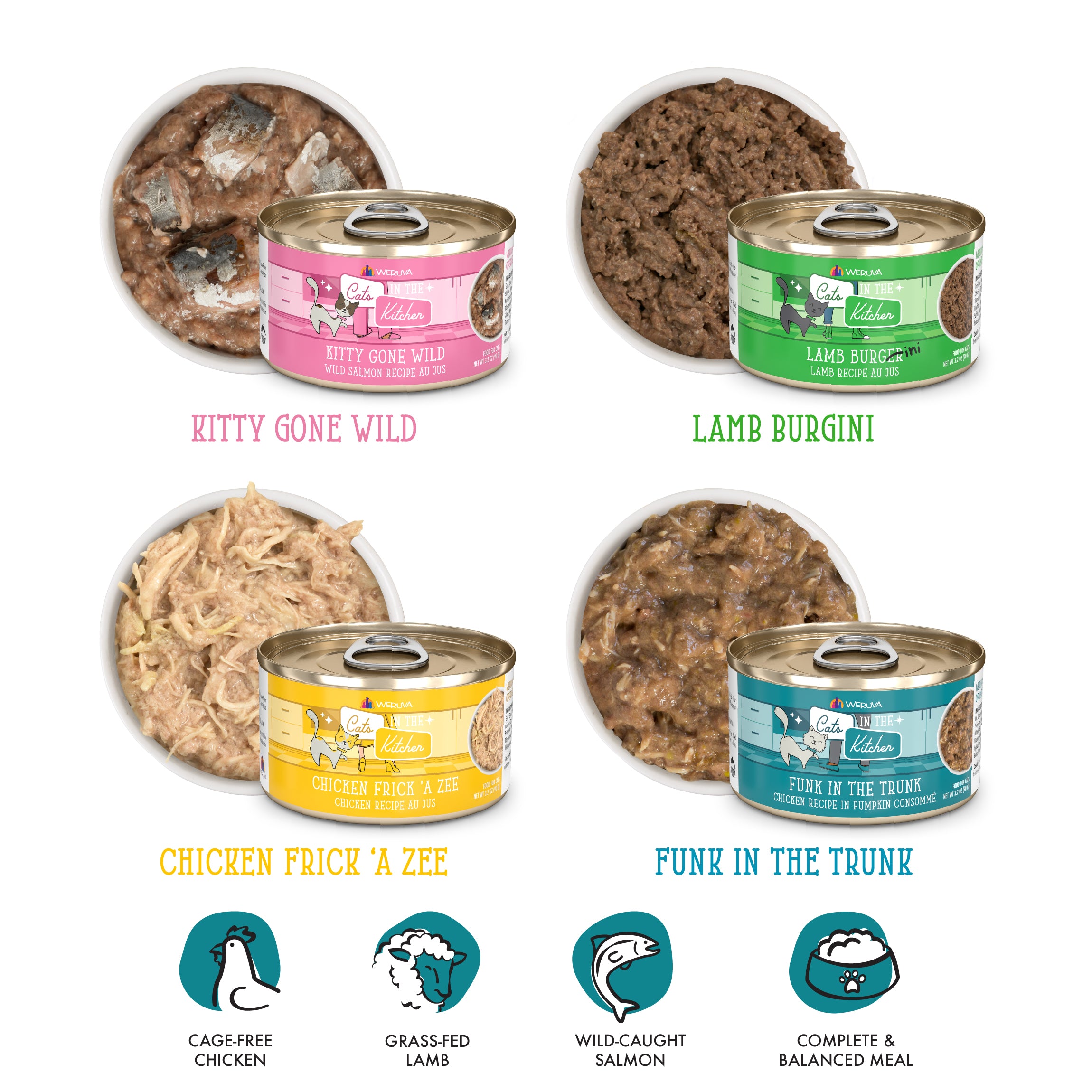 Weruva Cats in the Kitchen Kitchen Cuties Variety Pack Wet Cat Food