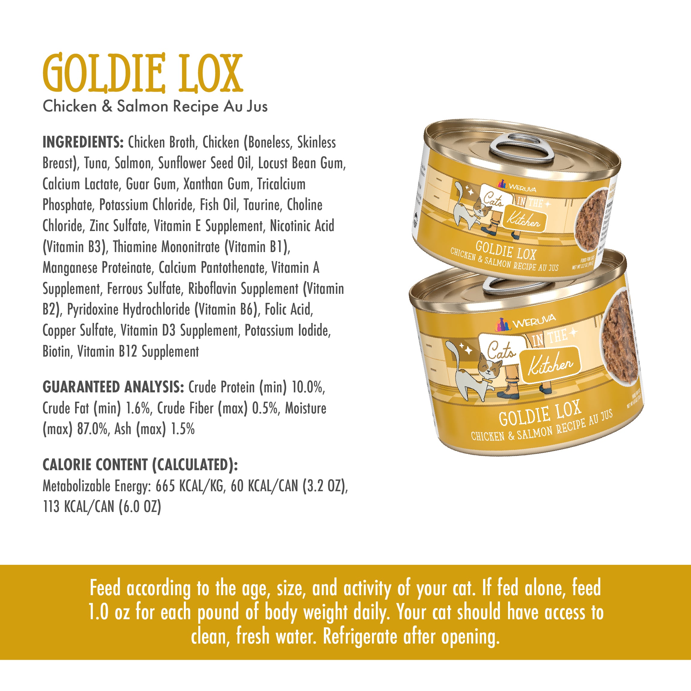 Weruva Cats in the Kitchen Goldie Lox Chicken & Salmon Wet Cat Food