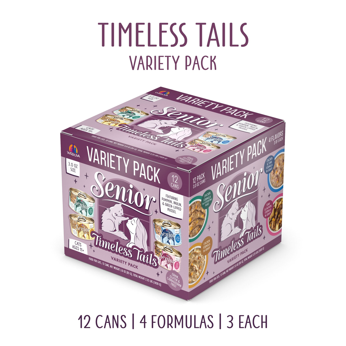 Weruva Senior Timeless Tails Variety Pack Wet Canned Cat Food Weruva Senior Timeless Tails Variety Pack Wet Canned Cat Food