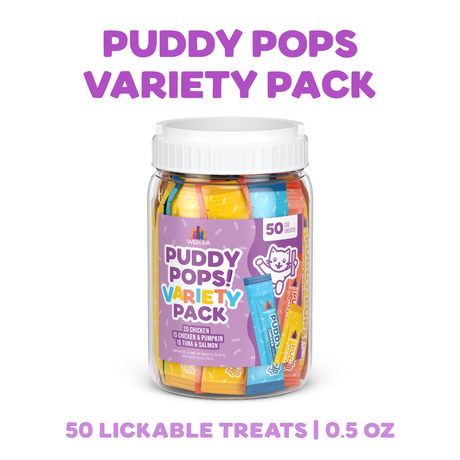 9066-810028249059 Weruva Puddy Pops Variety Pack 50pk
