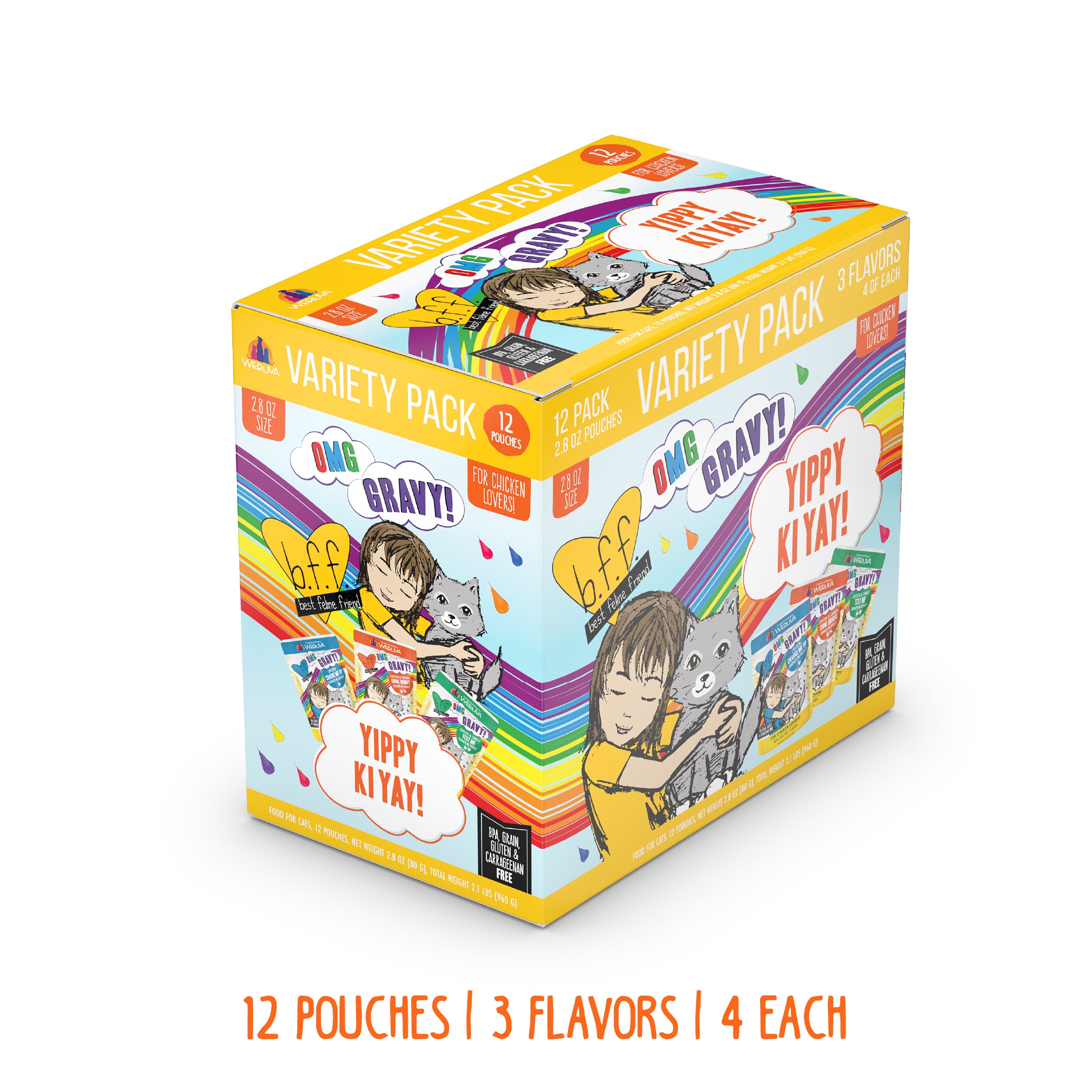 BFF OMG Gravy Yippy Ki Yay Variety Pack Weruva