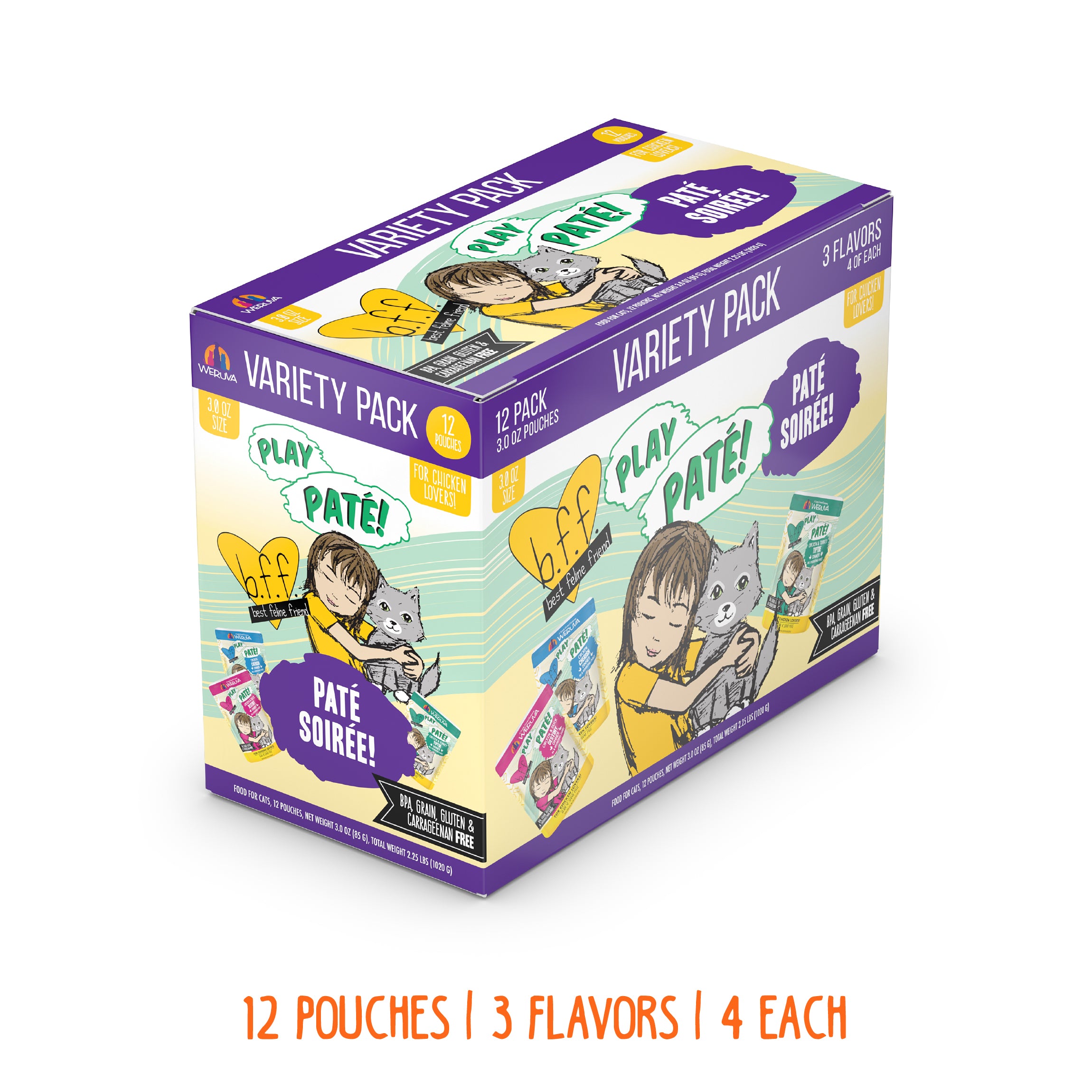 Weruva BFF PLAY Paté Paté Soirée! Variety Pack Wet Cat Food