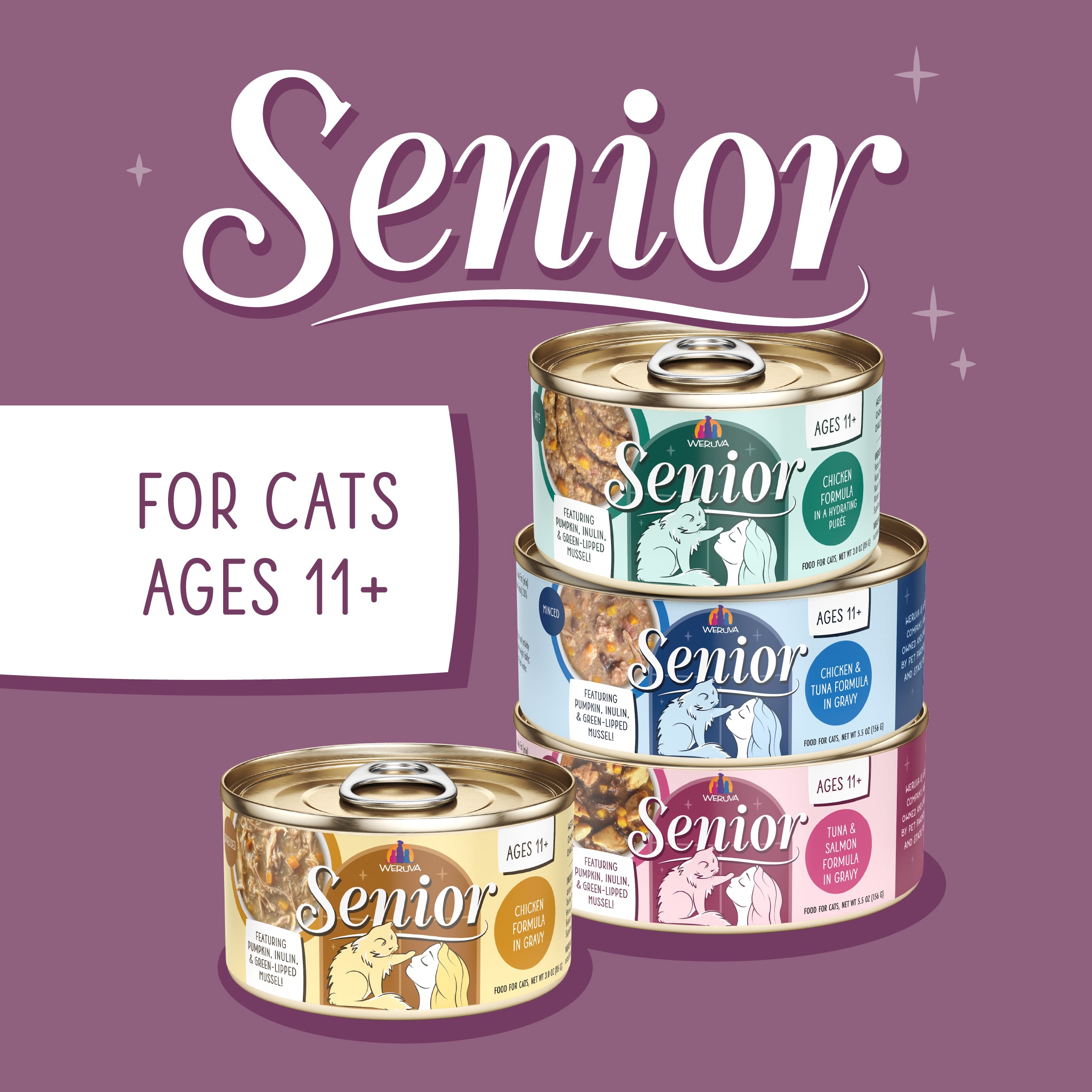 Weruva Senior Timeless Tails Variety Pack Wet Canned Cat Food