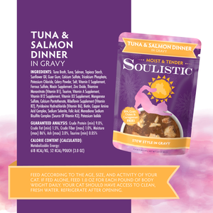 P0012-813778013420 Moist & Tender Tuna & Salmon 3oz Pouch