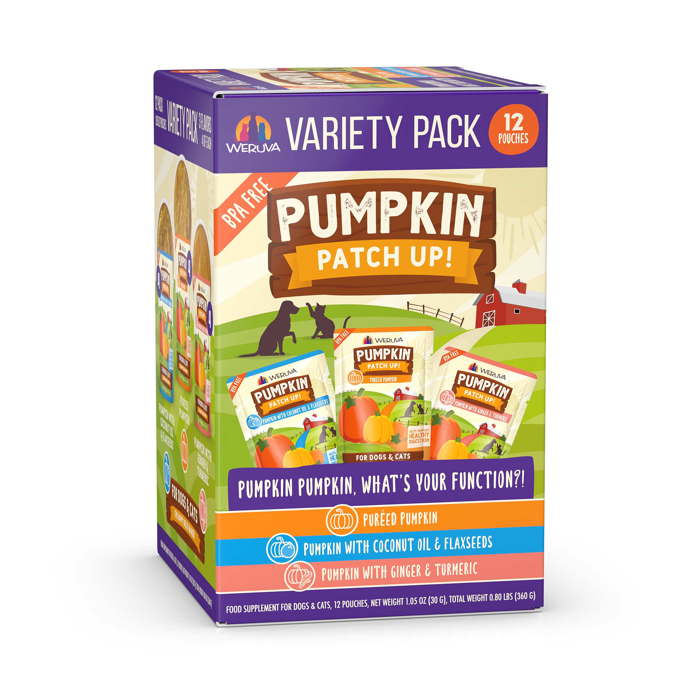 Weruva Pumpkin Patch Up What s Your Function Variety Pack Supplement For Dogs Cats