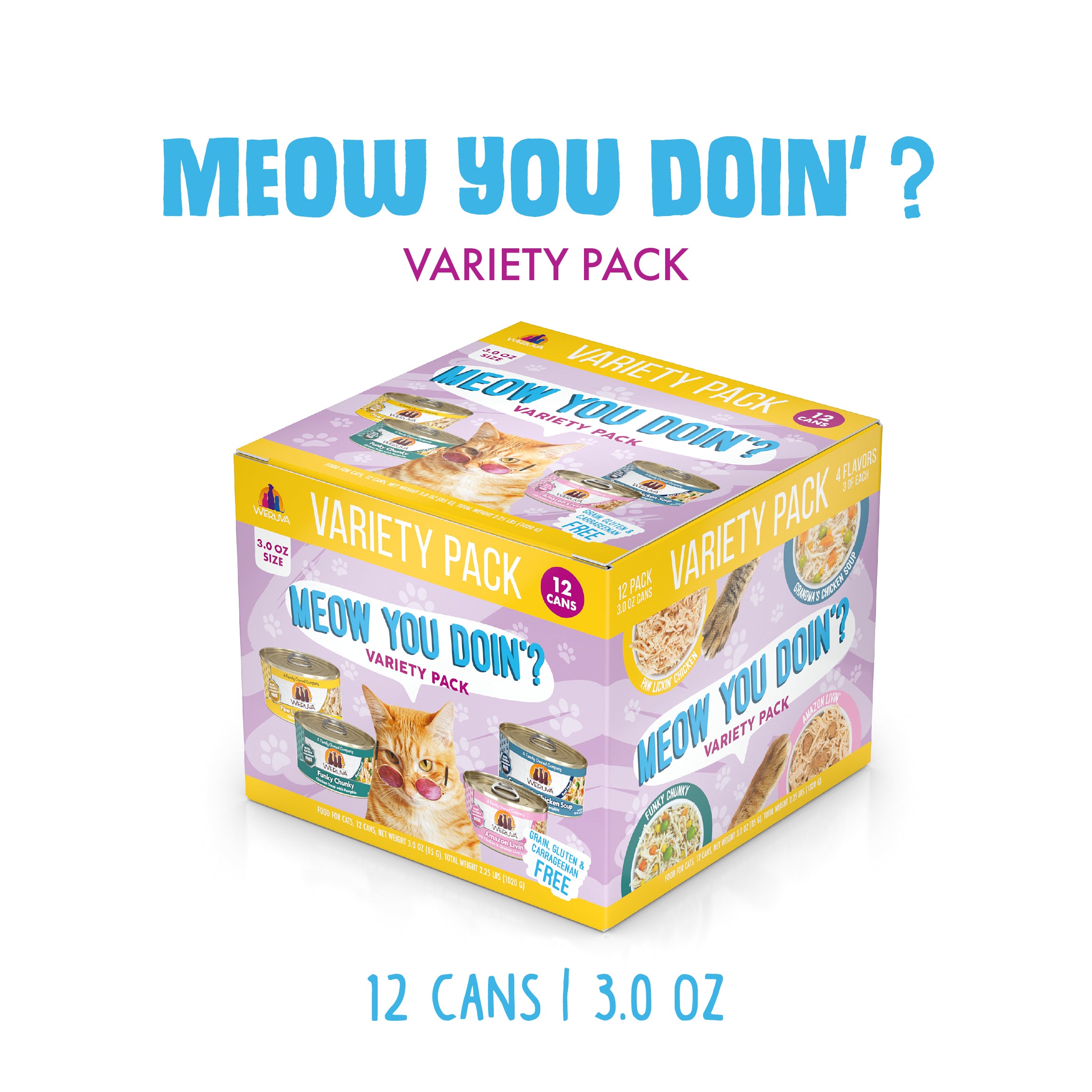 Weruva Classic Cat Meow You Doin' Variety Pack Wet Canned Food