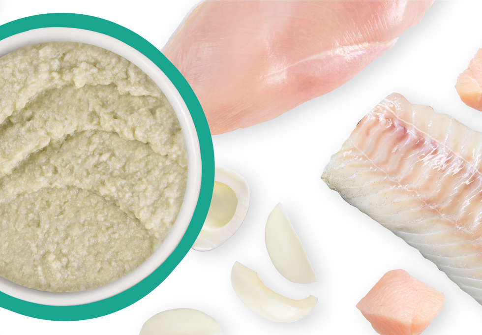 Food Bowl With Ingredients Used Scattered Around It