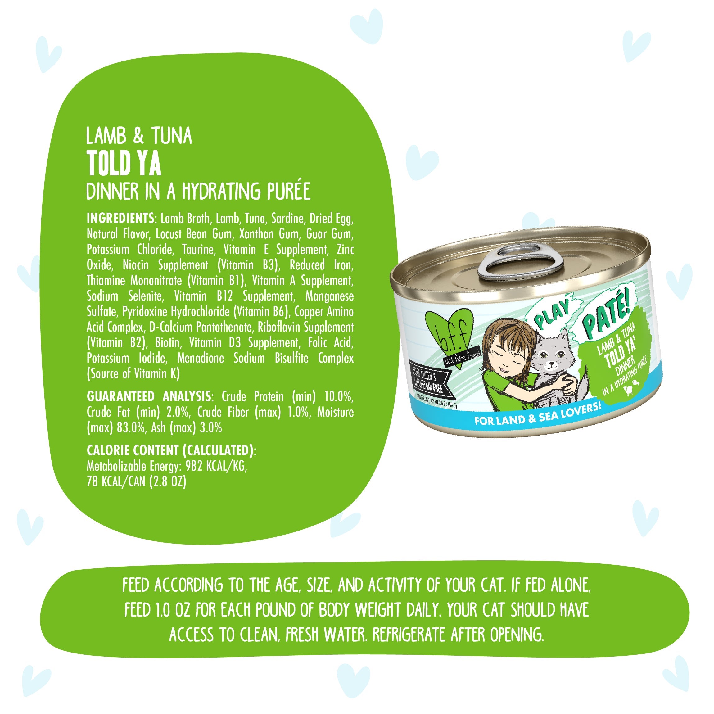 Weruva BFF PLAY Paté Lamb & Tuna Told Ya Wet Cat Food