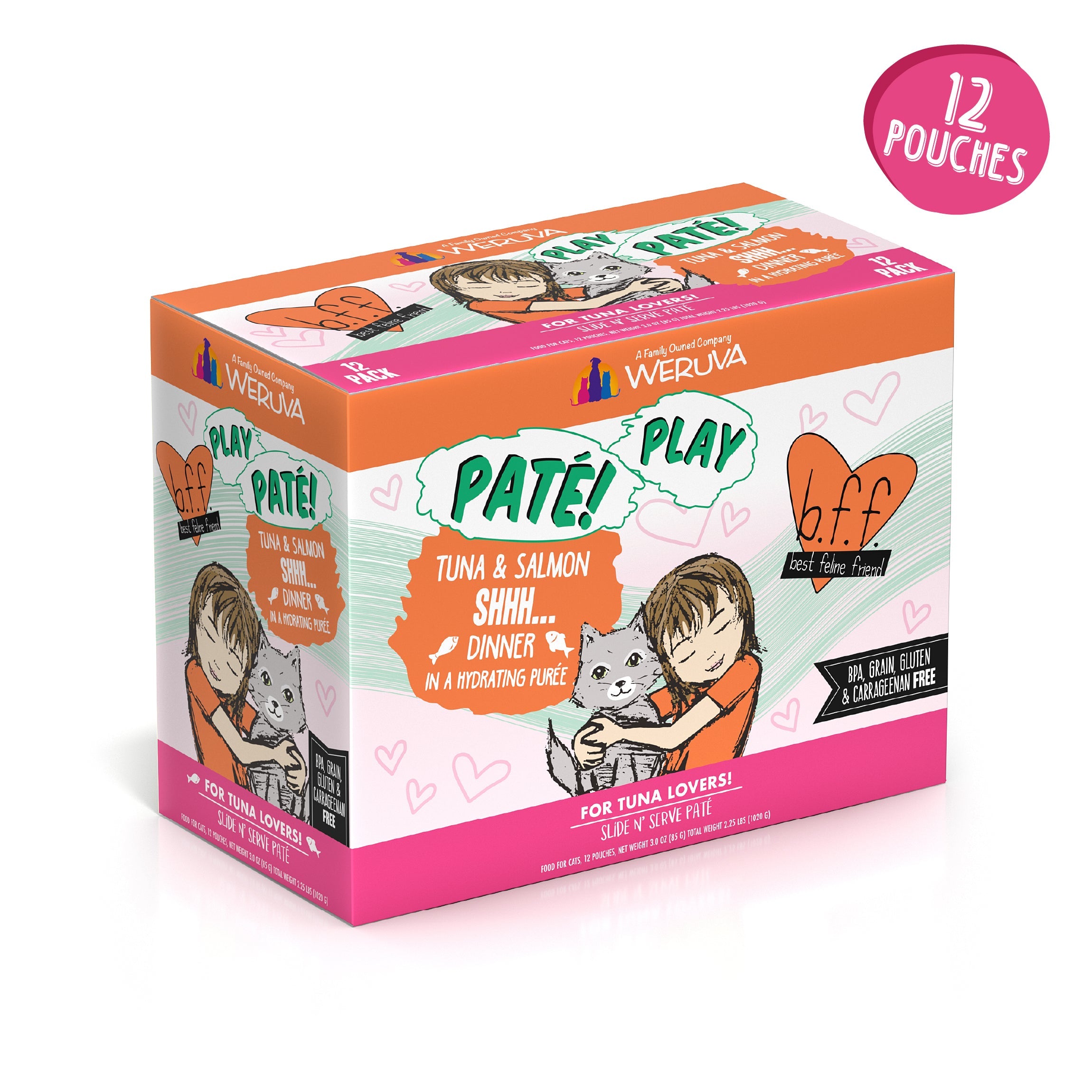 BFF PLAY Pat Tuna Salmon Shhh Weruva