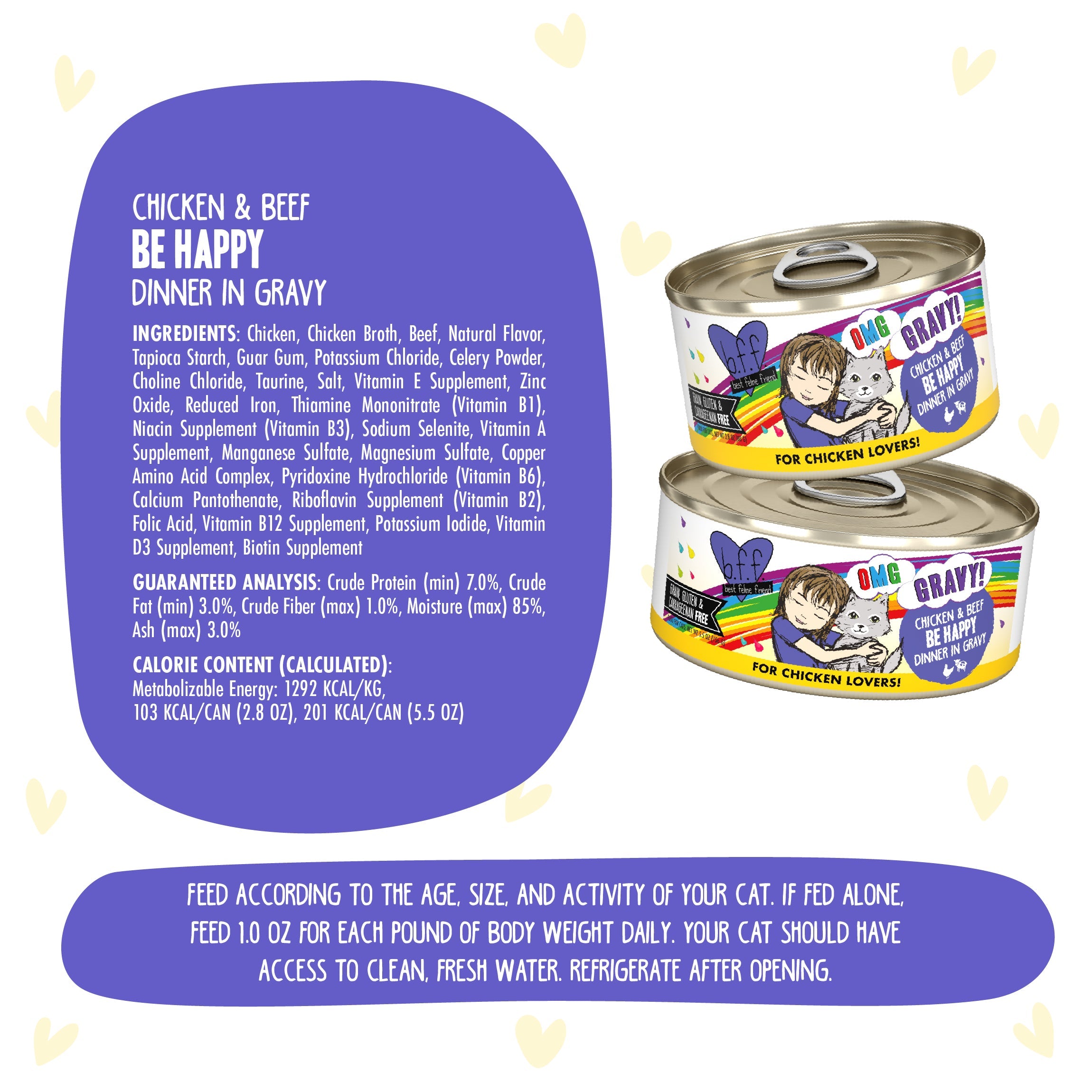 Weruva BFF OMG Gravy Chicken Beef Be Happy Wet Cat Food