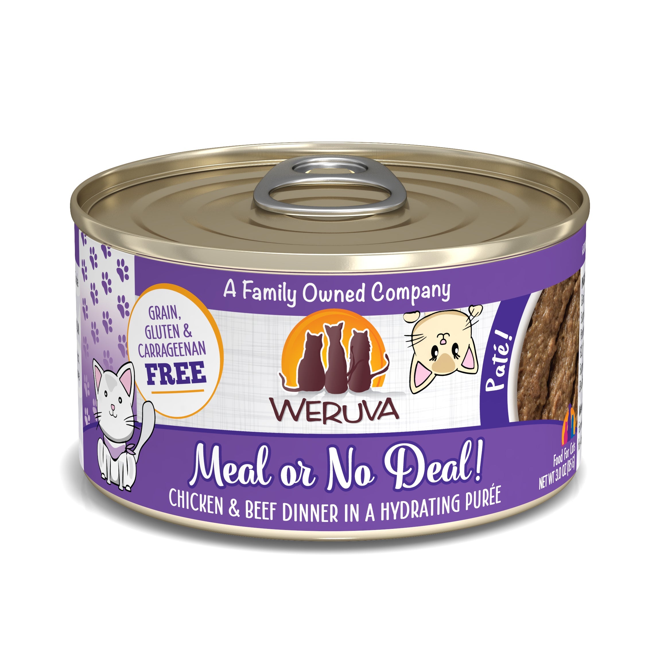 Weruva Cat Pate Meal or No 3oz Case
