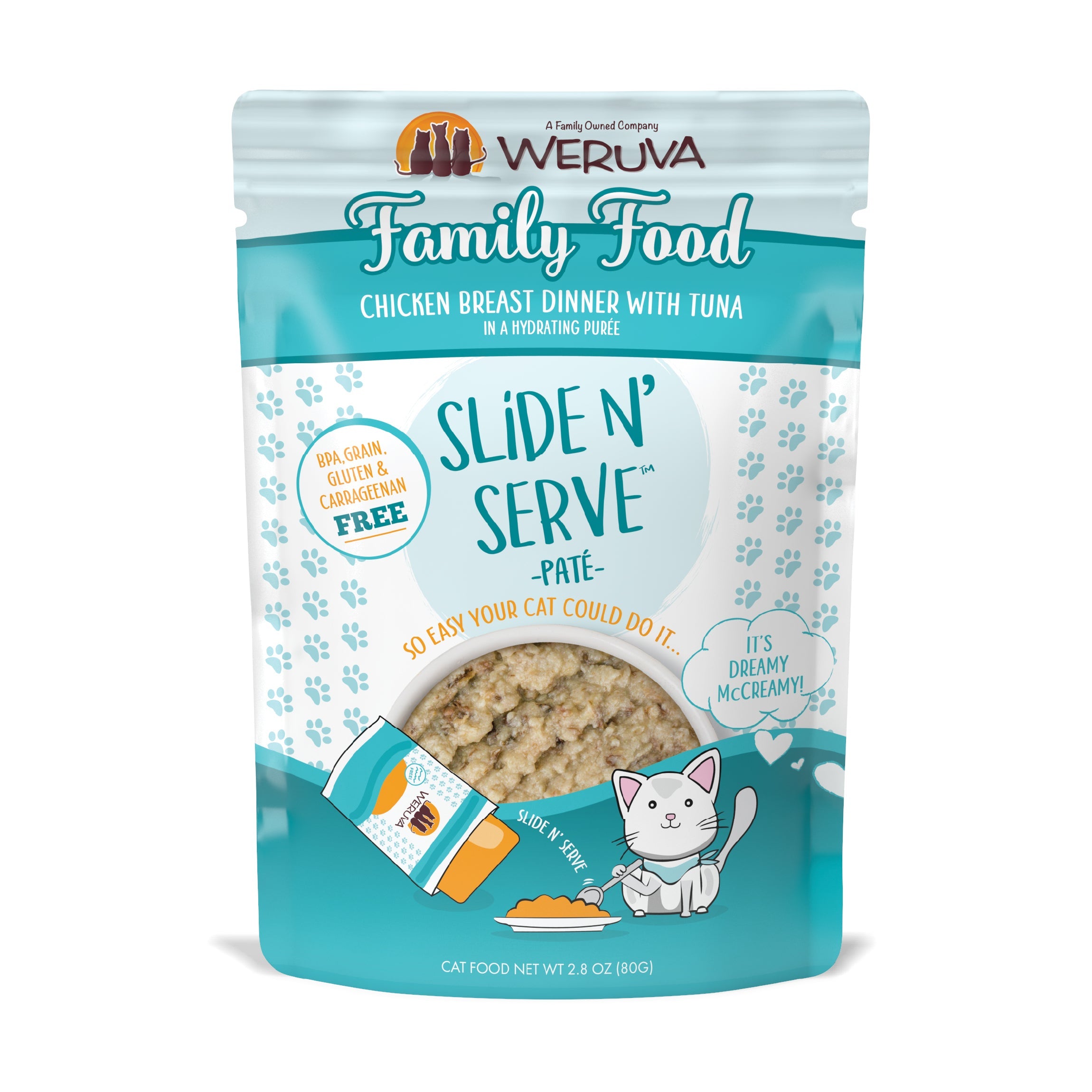 Weruva slide and serve top