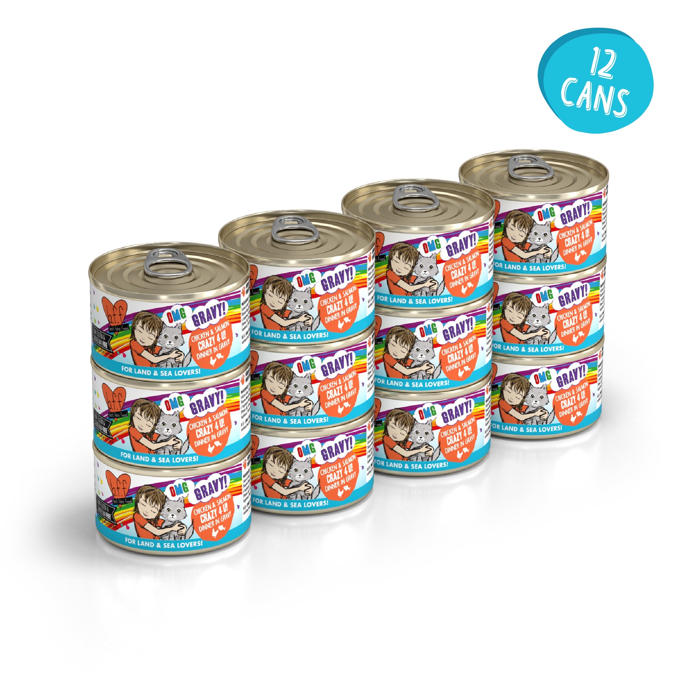 Weruva BFF OMG Gravy Chicken Salmon Crazy 4 U Wet Cat Food