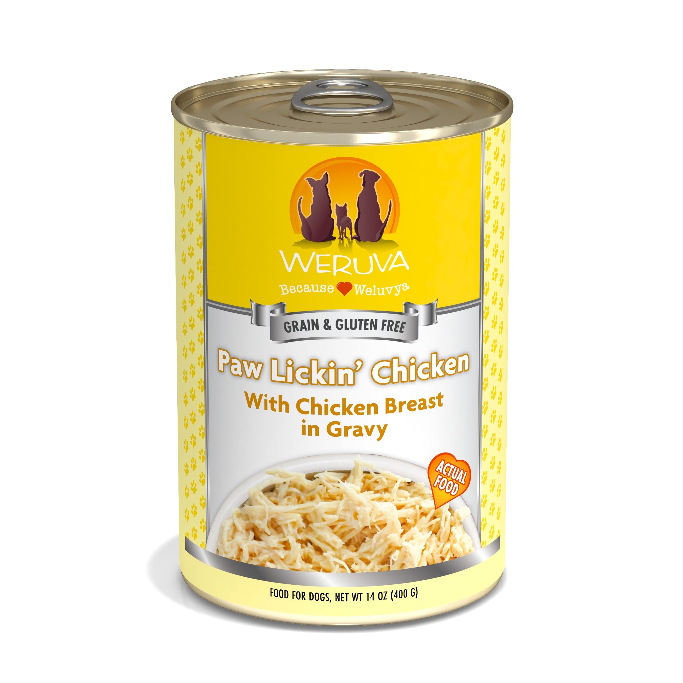 Weruva Canned Dog Food Paw Lickin Chicken in Gravy 14 oz