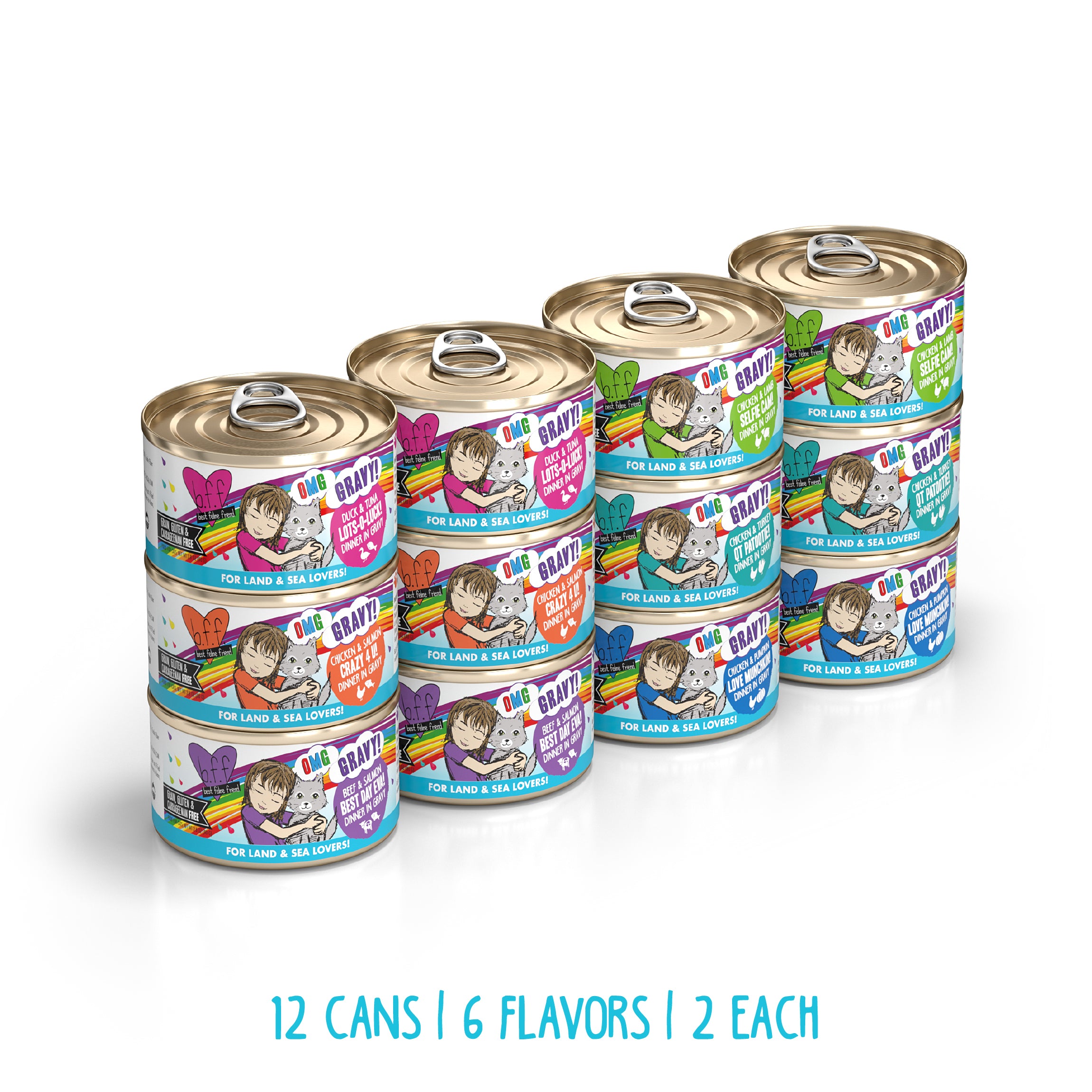 BFF OMG Gravy Rainbow Road Variety Pack Weruva