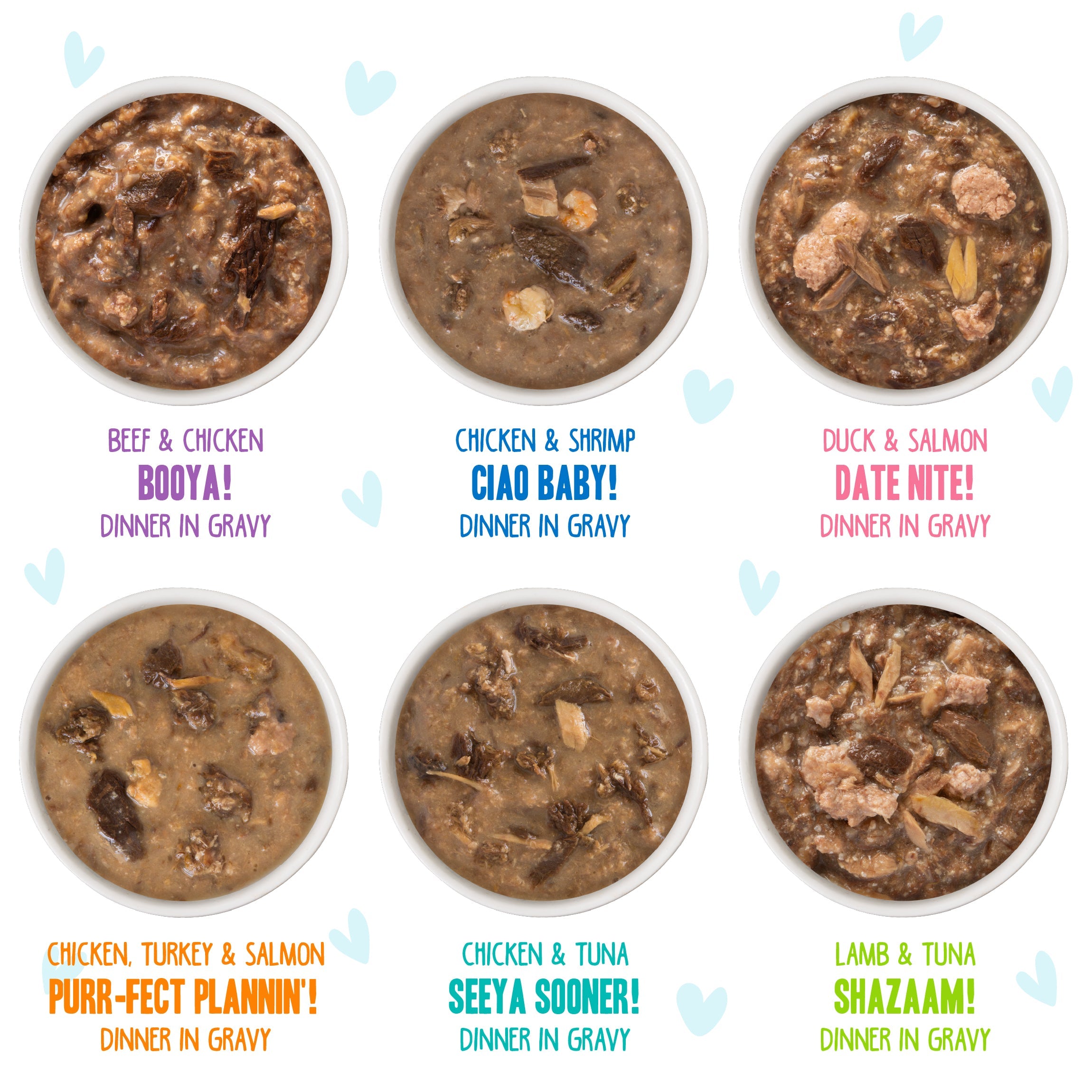 BFF OMG Gravy Potluck O Pouches Variety Pack Weruva