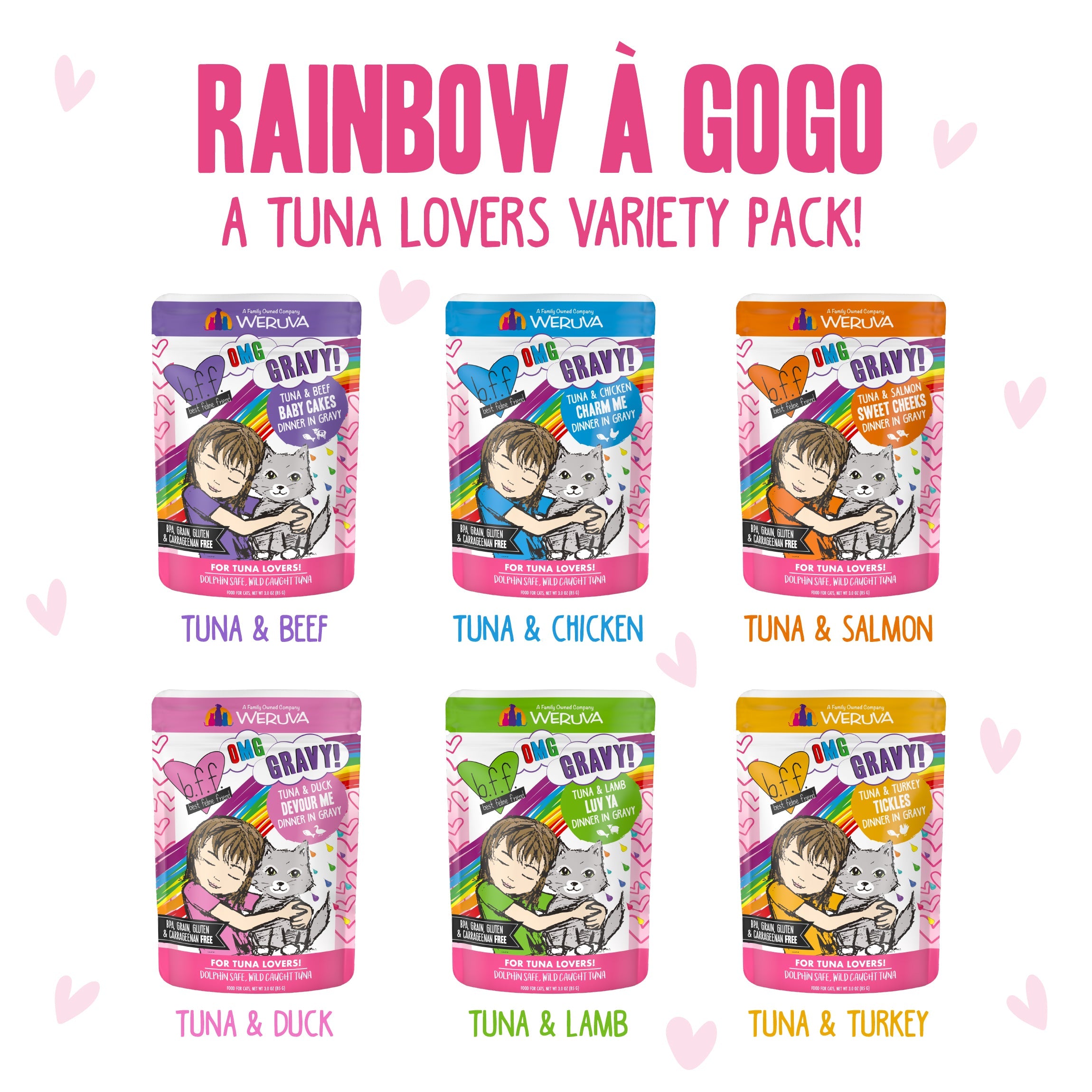 BFF OMG Gravy Rainbow A Gogo Variety Pack Weruva