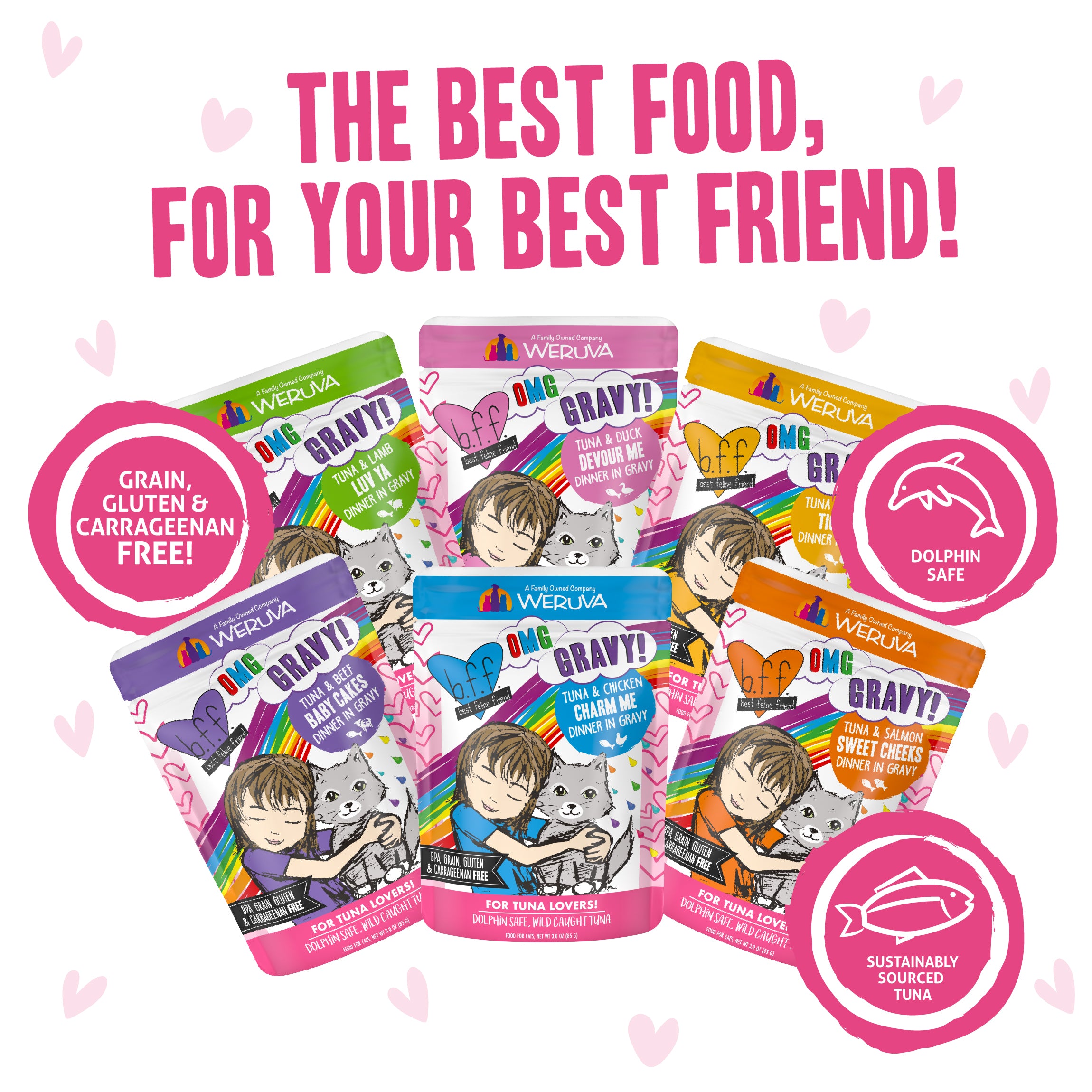 BFF OMG Gravy Rainbow Gogo Variety Pack Weruva
