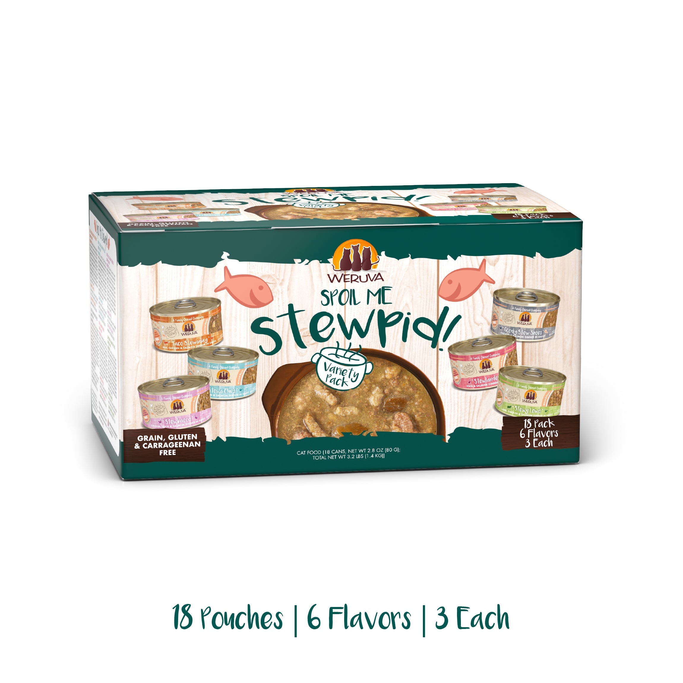Weruva Cat Stew Spoil Me Stewpid Variety Pack