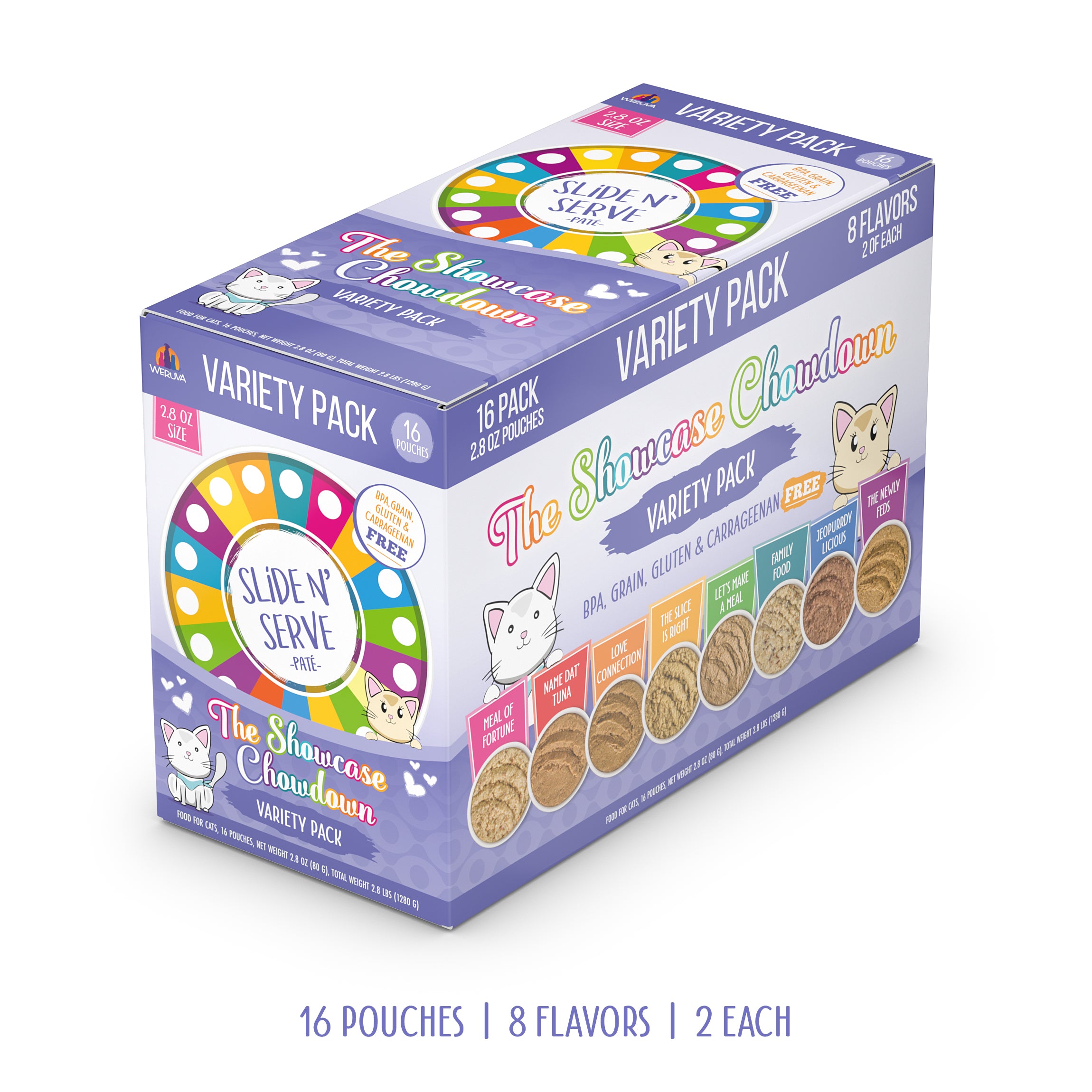 Weruva Cat Slide N Serve Pat The Showcase Chowdown Variety Pack